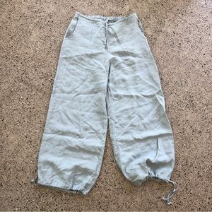 Bryn Walker Blue Linen Pants